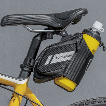 Sarah Express Bicycle Rear Bag – 1.5L Carbon-Look PU Bike Seat Bag for Mountain & Road Cycling