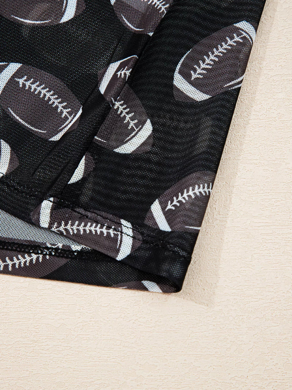 Sarah Express Women's Game Day Mesh Sheer Long Sleeve Top