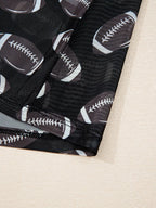 Sarah Express Women's Game Day Mesh Sheer Long Sleeve Top