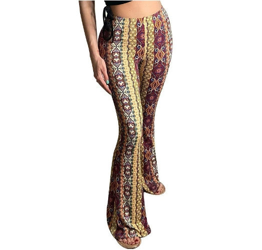 Sarah Express High Waist Printed Leggings Stretch Full Length Slim Fit Pants