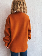 Sarah Express Women's Round Neck Dropped Shoulder Sweater