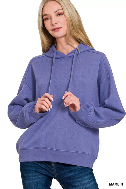 Sarah Express Women's Drawstring Relaxed Fit Fleece Hoodie