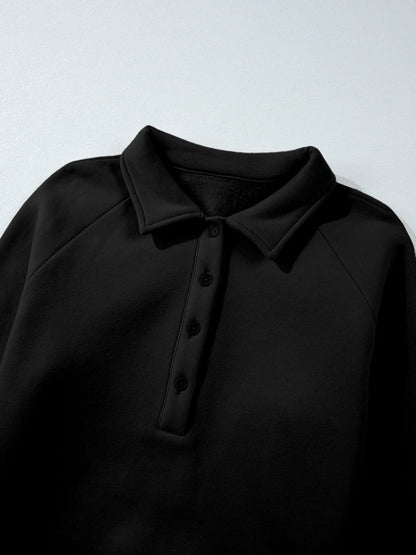 Sarah Express Women's Collared Sweatshirt and High Waist Pants Active Set