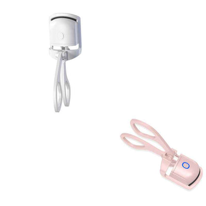 Sarah Express Rechargeable Heated Eyelash Curler USB Electric Temperature Control Portable Mini Pink and white USB 1PC