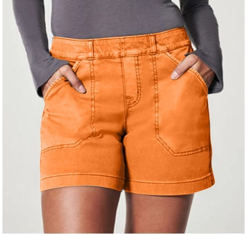Sarah Express Women's High Waist Overall Pants - Cotton Linen A-Line Casual Cropped Bottoms