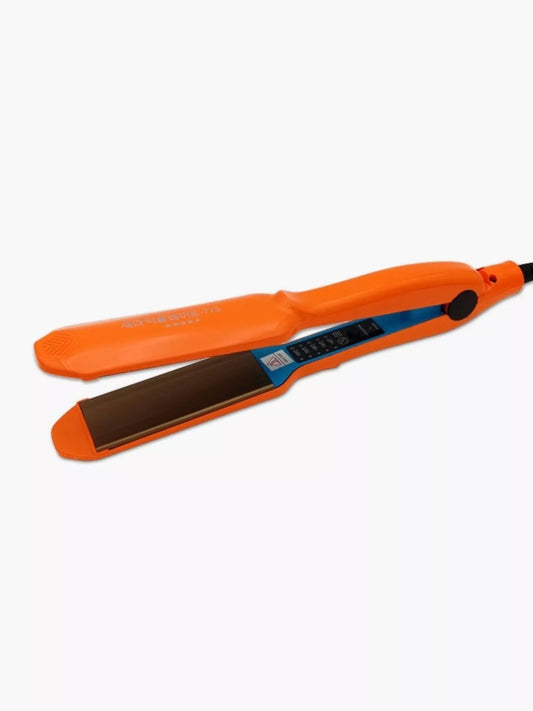 Sarah Express 2-in-1 Curling & Straightening Iron - Dual Hair Styling Tool Orange Tablet Clip