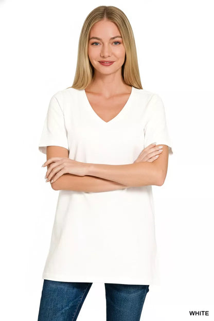 Sarah Express Women's V-Neck Short Sleeve T-Shirt