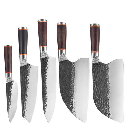 Sarah Express Premium Forged Damascus Pattern Chef Knife - Professional Stainless Steel Kitchen Cutlery