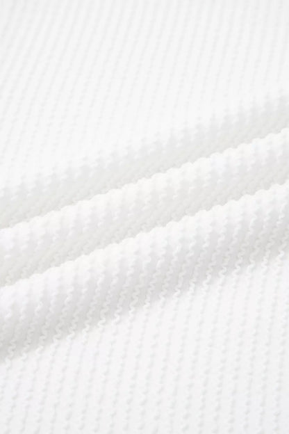 Sarah Express Women's Ribbed Raw Seam Color Block Patchwork Long Sleeve Top