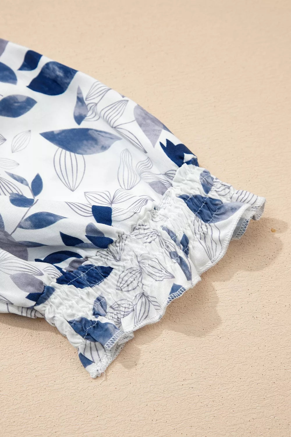 Sarah Express Women's Smocked Bodice Short Puff Sleeve Tiered Floral Midi Dress