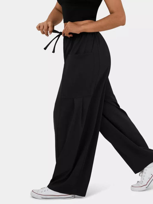 Sarah Express Women's Relaxed Fit Drawstring Pants - Casual Pocketed Bottoms