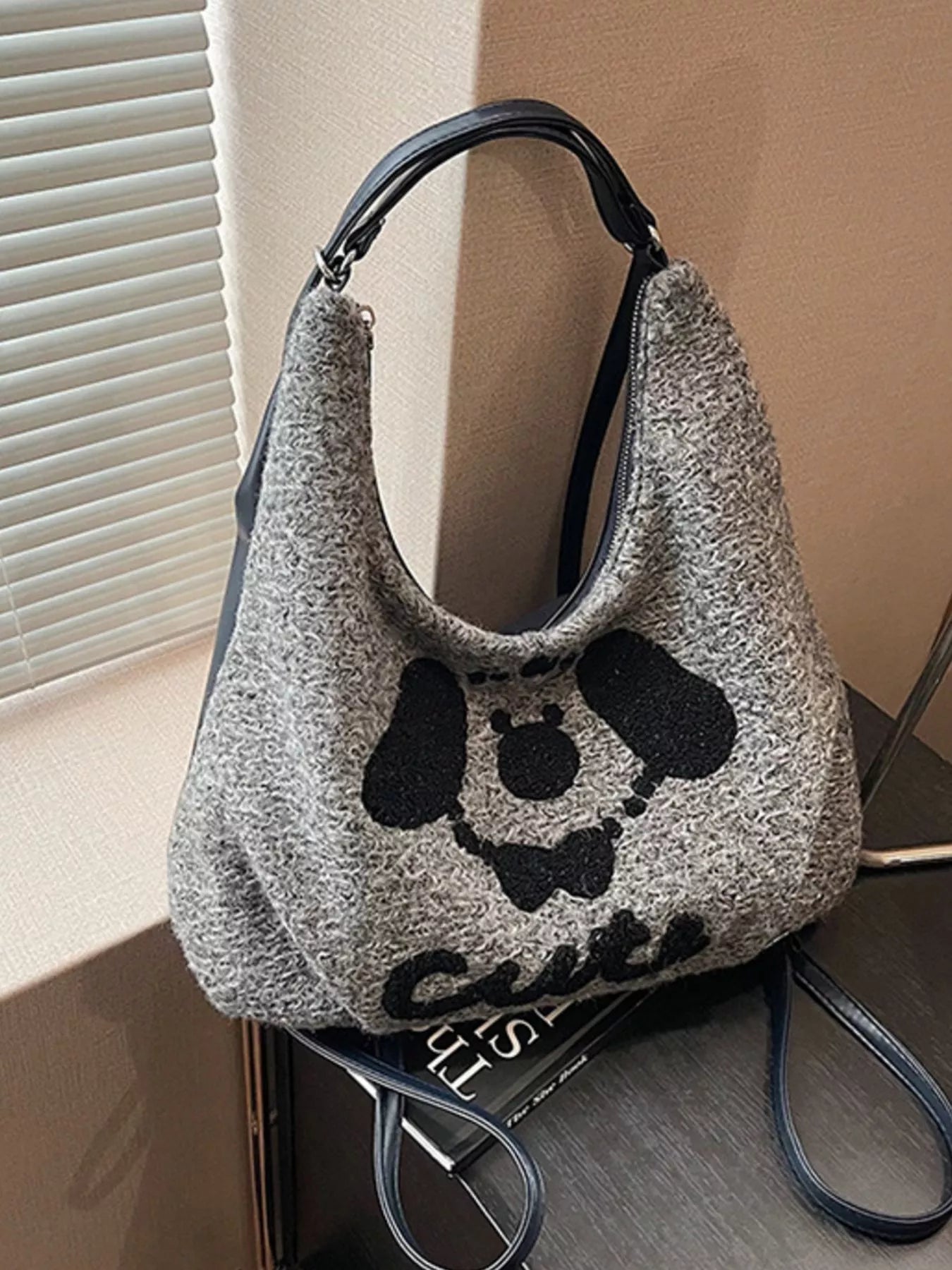 Sarah Express Dog Print Convertible Handbag Backpack