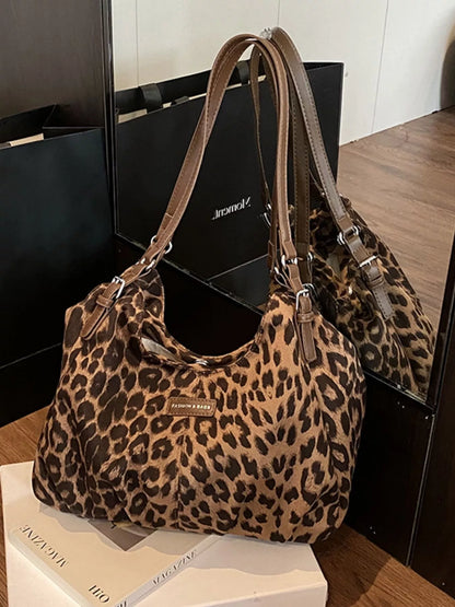 Sarah Express Women's Leopard Print Adjustable Strap Shoulder Bag