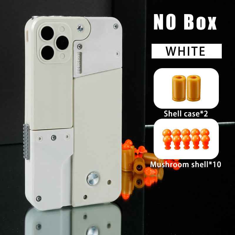 Sarah Express Phone-Style Folding Foam Dart Blaster Toy for Kids - Safe Soft Bullet Outdoor Interactive Gift White Standard ecommerce box