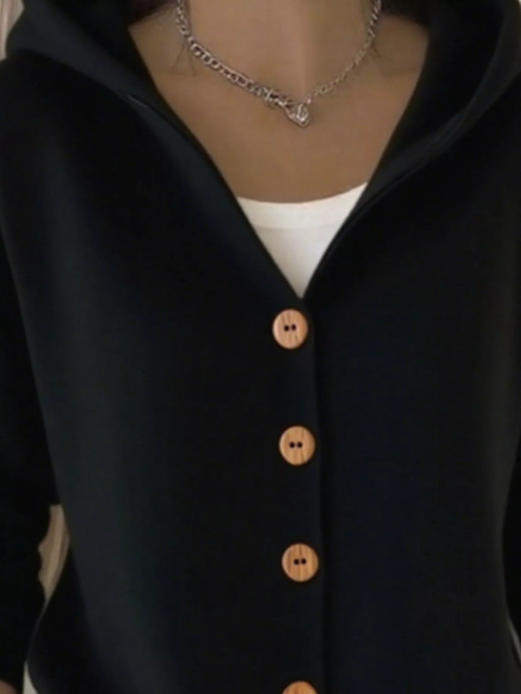 Sarah Express Women's Hooded Button-Front Soft Knit Cardigan Plus Size