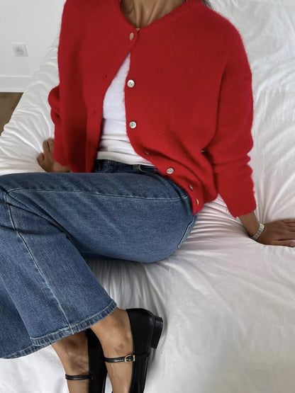 Sarah Express Women's Button Up Long Sleeve Cardigan