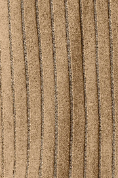 Sarah Express Women's Ribbed Long Sleeve Top with Slit Detail - Basic Bae