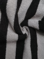 Trendsi Women's Striped Button Front Long Sleeve Sweater