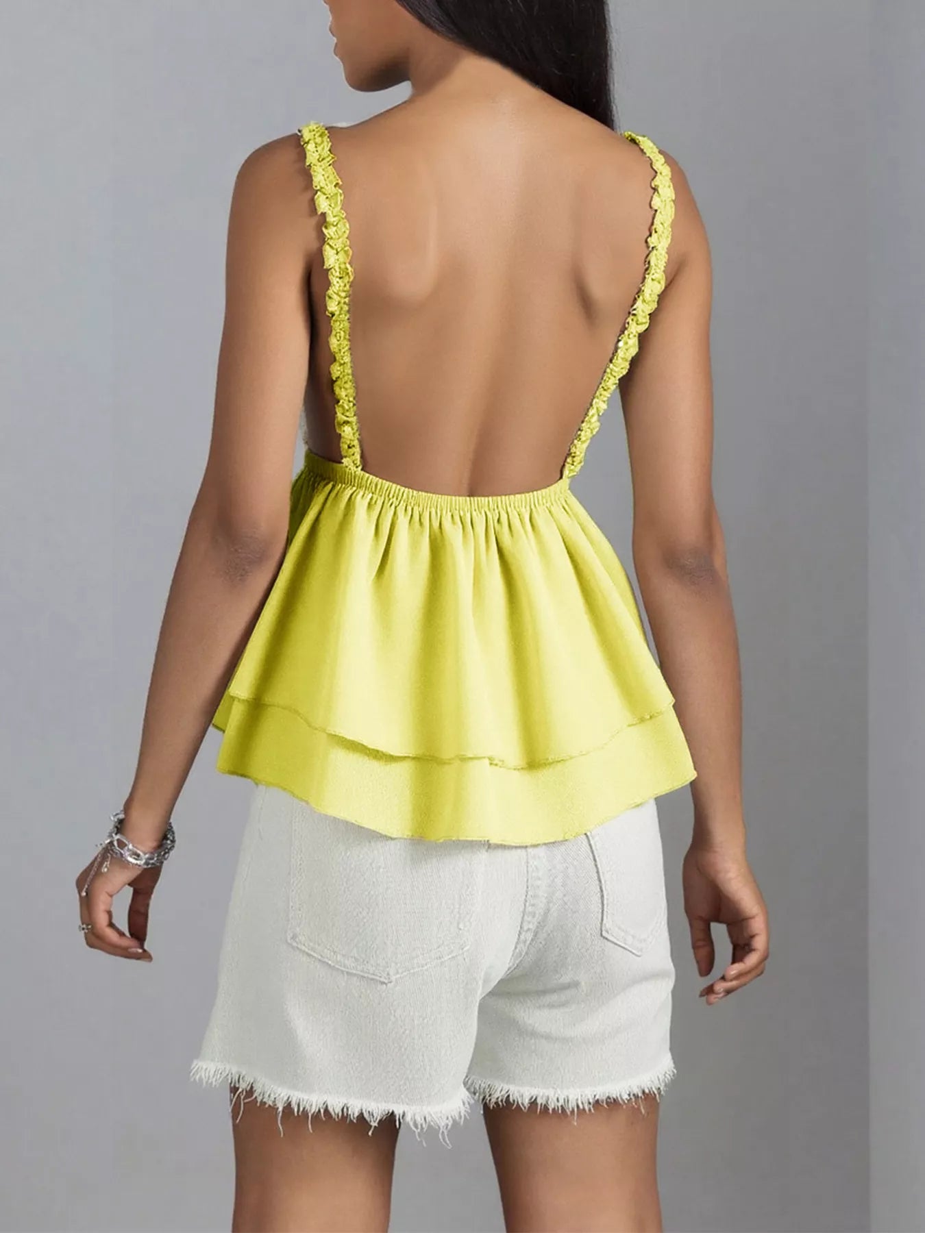 Sarah Express Women's Lace Detail Layered Cami