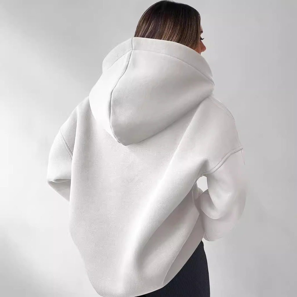 Sarah Express Women's Loose Fit Hoodie Sweatshirt - Solid Color Long Sleeve Pullover in 9 Colors S-XXL