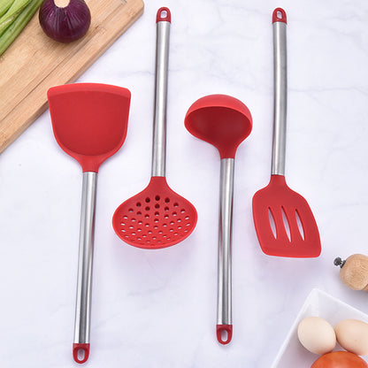 Sarah Express 8-Piece Silicone Kitchen Utensil Set with Stainless Steel Handles