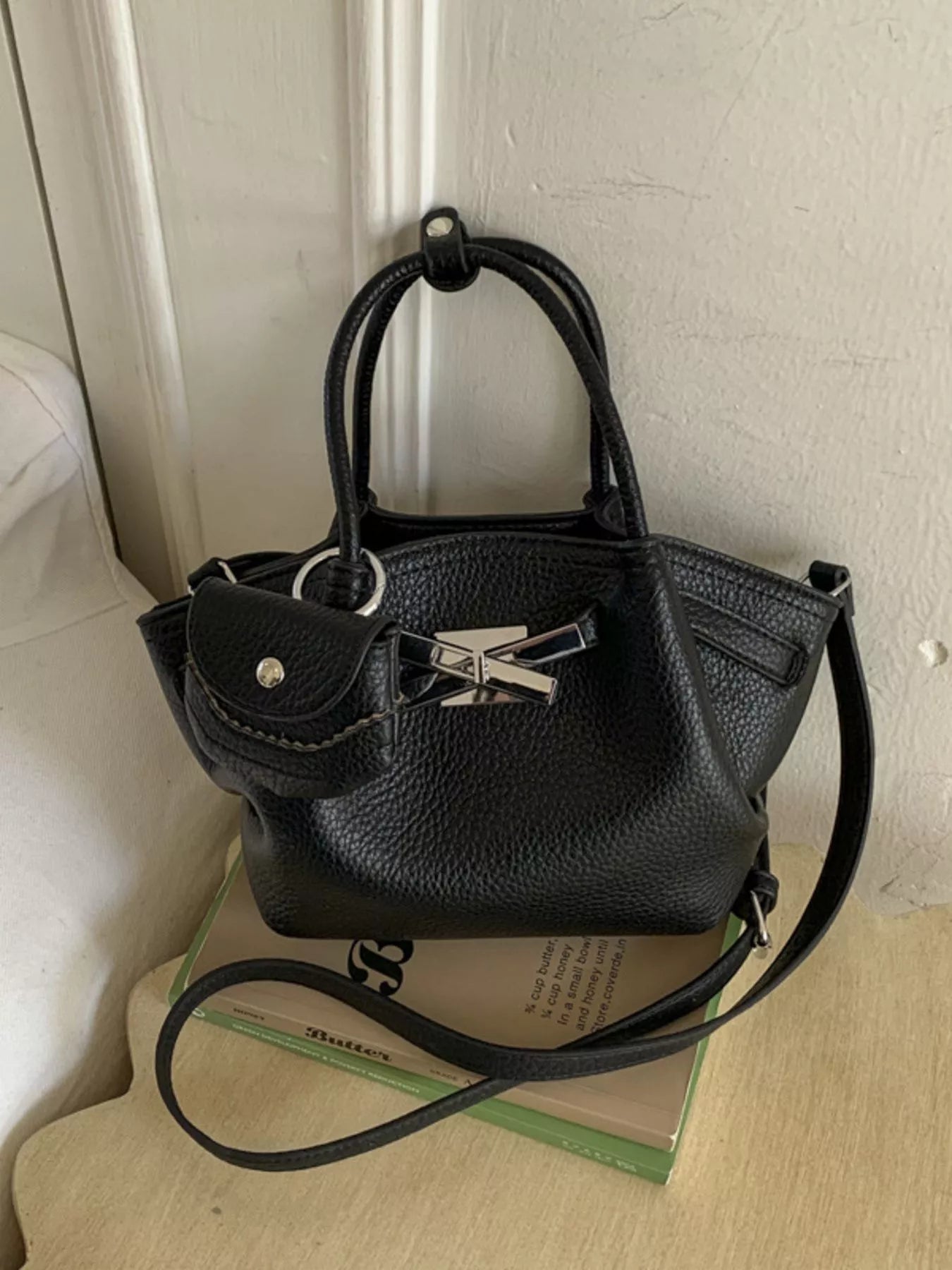 Sarah Express Women's Mini Top Handle Crossbody Bag - Premium PU Leather Handbag