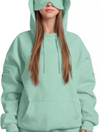 Sarah Express Women's Oversized Kangaroo Pocket Long Sleeve Hoodie Plus Size