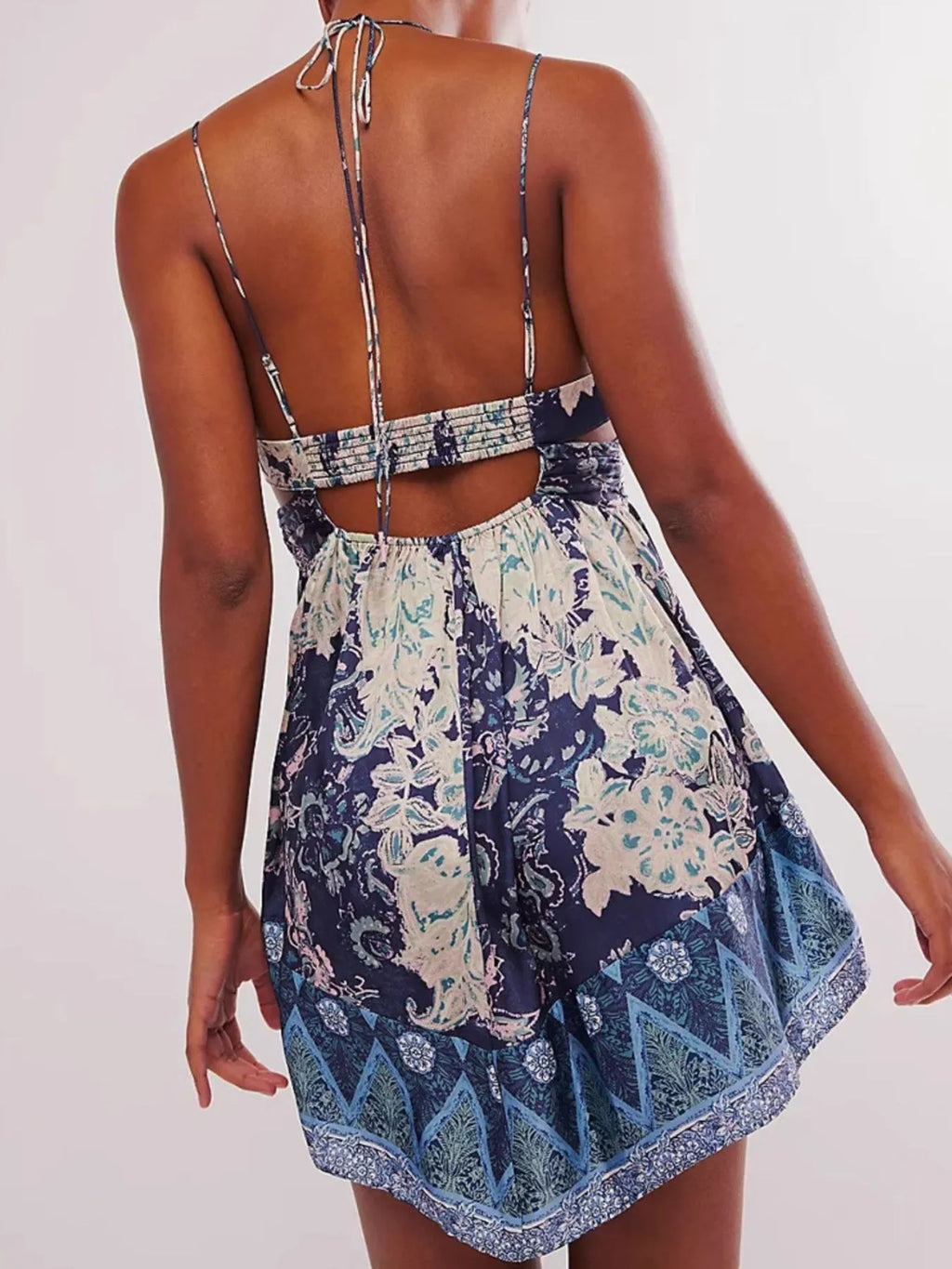 Sarah Express Women's Floral Print Cutout Cami Dress