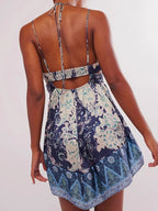 Sarah Express Women's Floral Print Cutout Cami Dress