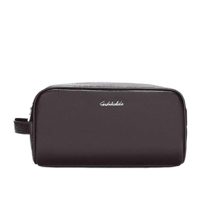 Sarah Express Men's PU Leather Clutch Bag | Business Travel Handbag for Men | Black & Brown Brown