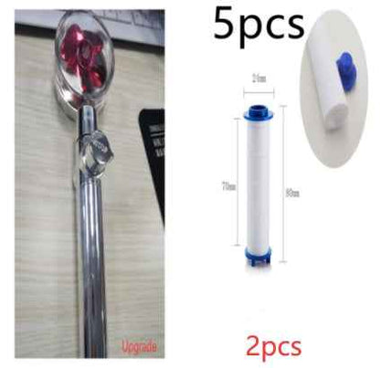 Sarah Express Turbo Propeller Shower Head - 360° High Pressure Water Saving Rainfall Showerhead 2pcs Set4
