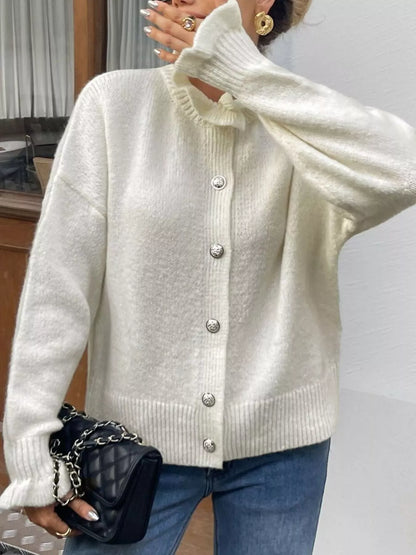 Sarah Express Women's Button-Down Long Sleeve Cardigan