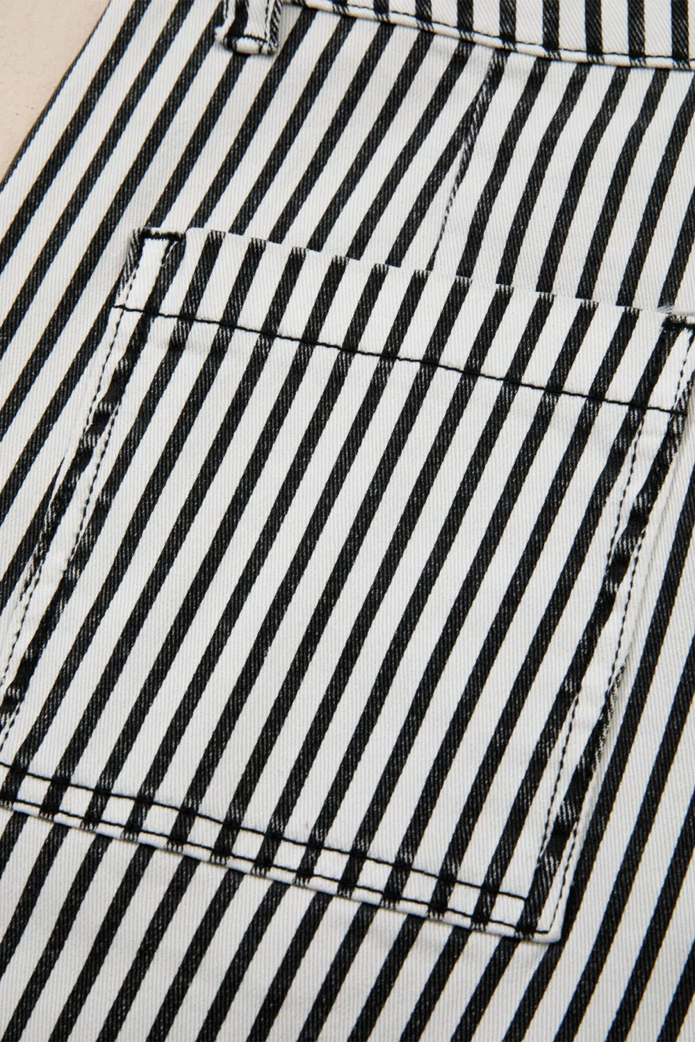 Sarah Express Women's High Waist Stripe Patch Pocket Denim Jeans - Slightly Stretchy Shift Fit