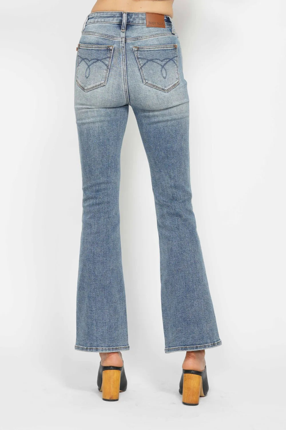 Sarah Express Women’s Plus Size Tummy Control Embroidered Bootcut Jeans
