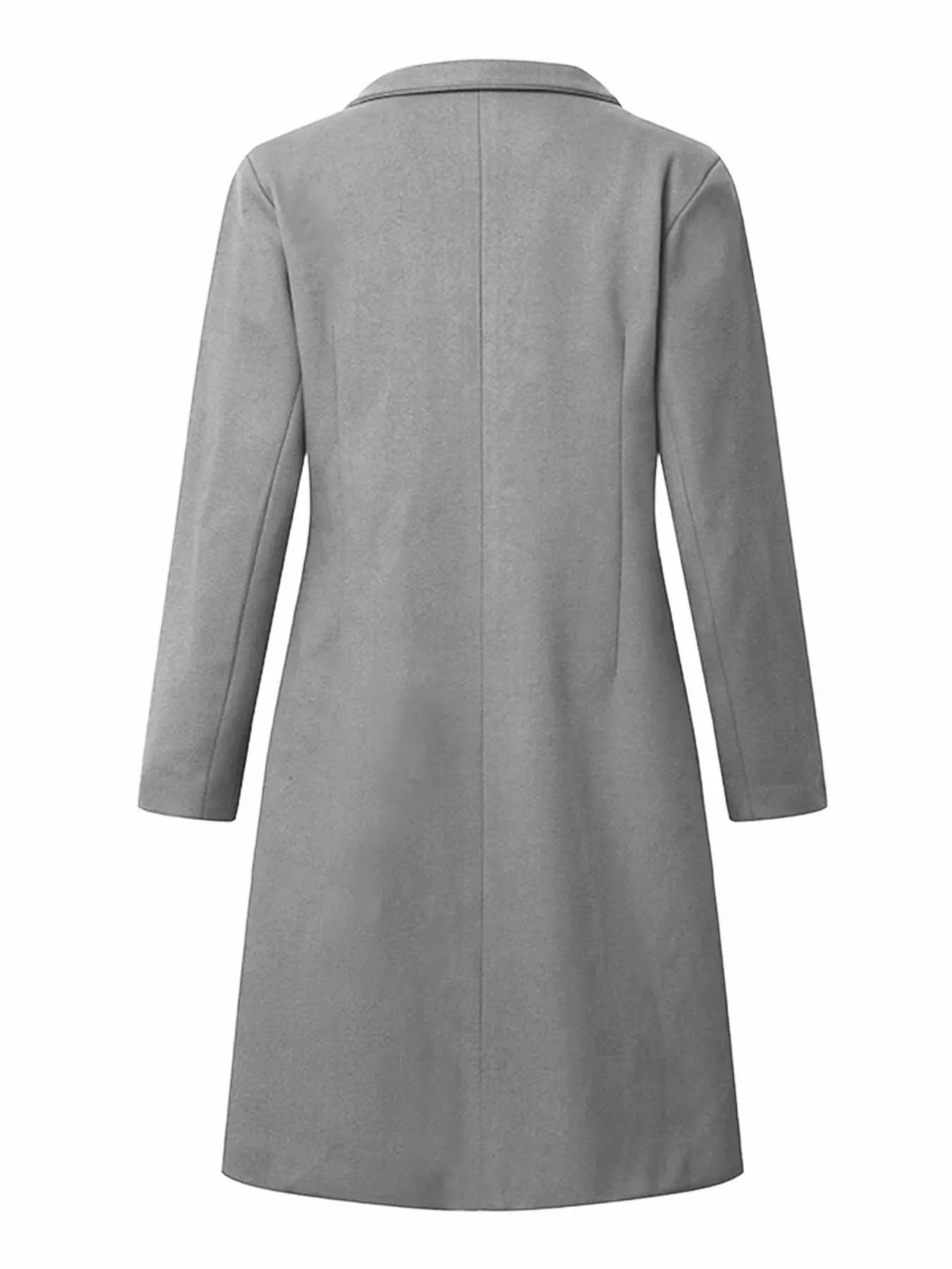 Sarah Express Women's Single-Breasted Long Sleeve Overcoat Plus Size