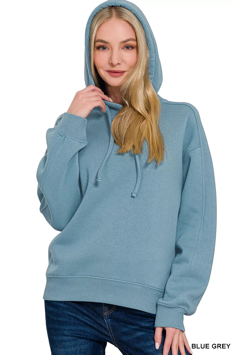 Sarah Express Women's Drawstring Relaxed Fit Fleece Hoodie