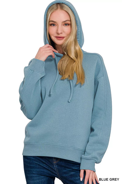 Sarah Express Women's Drawstring Relaxed Fit Fleece Hoodie