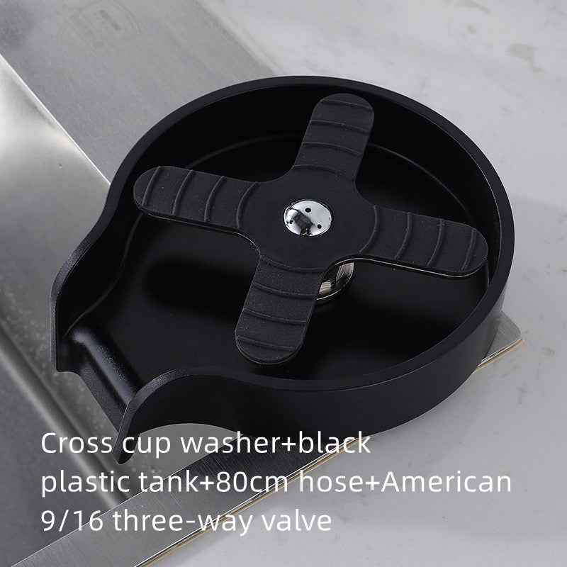 Sarah Express Stainless Steel Cup Washer for Kitchen Bar Counter - Press Faucet Glass Rinser