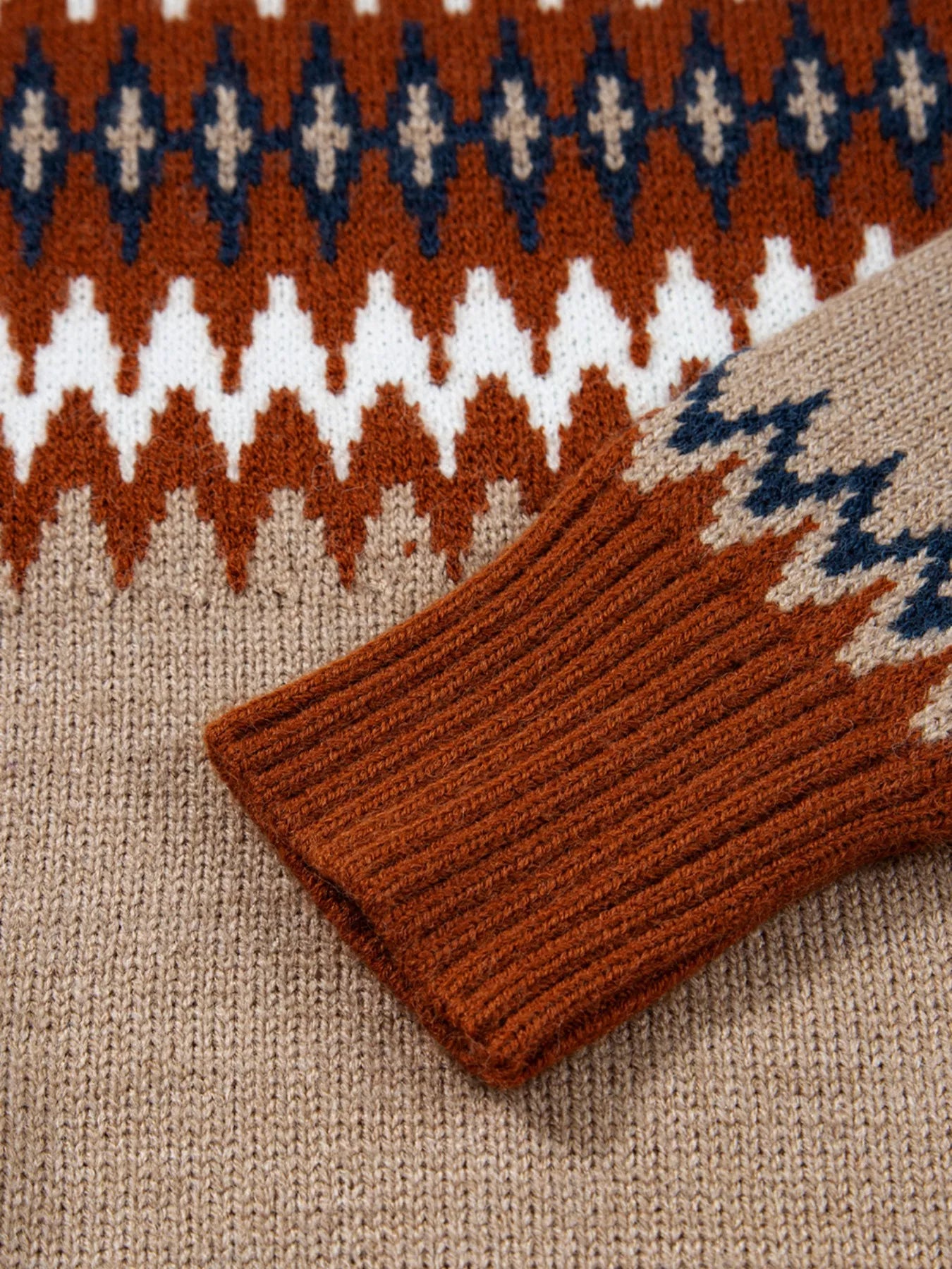 Sarah Express Women's Color Block Crew Neck Sweater