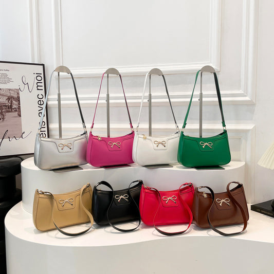 Sarah Express Women's PU Leather Underarm Bag — Square Baguette Clutch for Casual & Streetwear