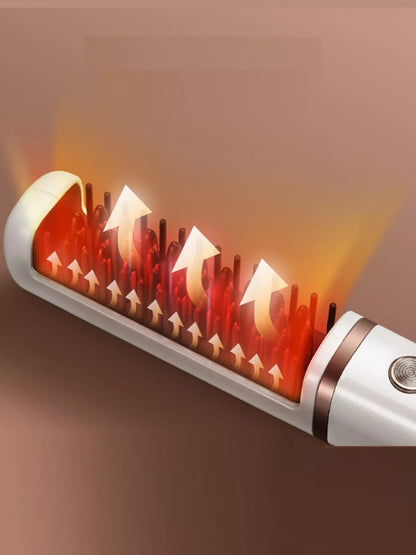 Sarah Express 2-in-1 Heated Straightening Comb - Portable Hair Straightener & Curler