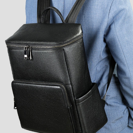 Sarah Express Men's Genuine Leather Laptop Backpack – Business Commuter Bag