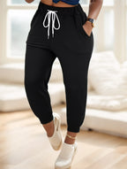 Women's Drawstring Waist Jogger Pants Full Length Casual