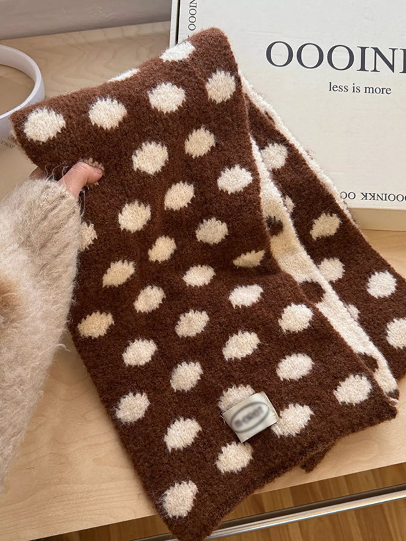 Sarah Express Women's Polka Dot Knitted Scarf