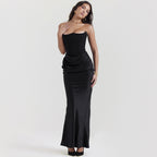 Backless Bandeau Maxi Dress Strapless Bodycon Evening Gown