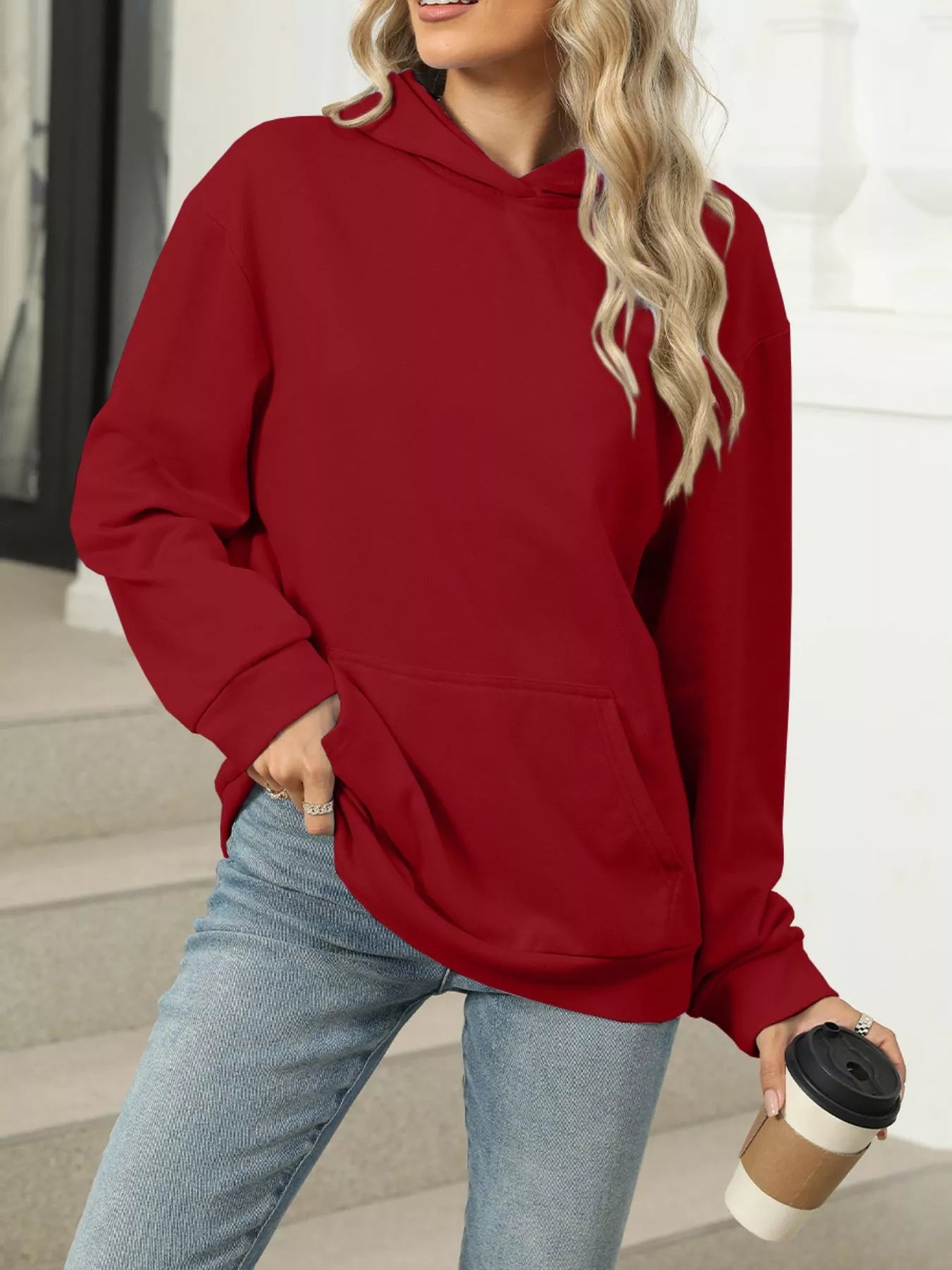 Sarah Express Women's Kangaroo Pocket Long Sleeve Hoodie