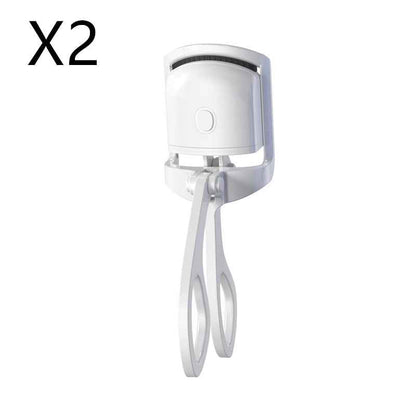 Sarah Express Rechargeable Heated Eyelash Curler USB Electric Temperature Control Portable Mini White USB 2PCS
