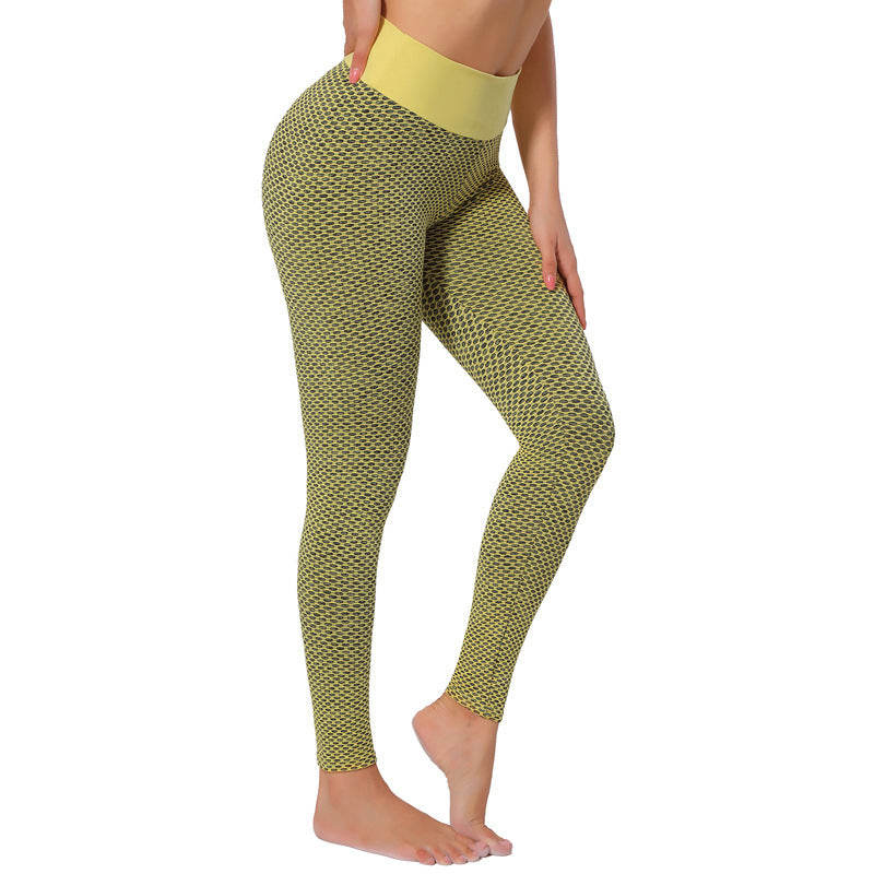 Sarah Express Women's Hip Lifting High Waist Yoga Pants Sports Leggings Nine Length