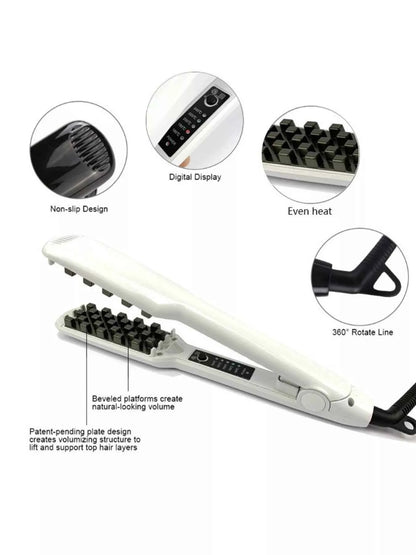 Sarah Express 2-in-1 Curling Iron & Hair Straightener - Water Wave Styling Tool