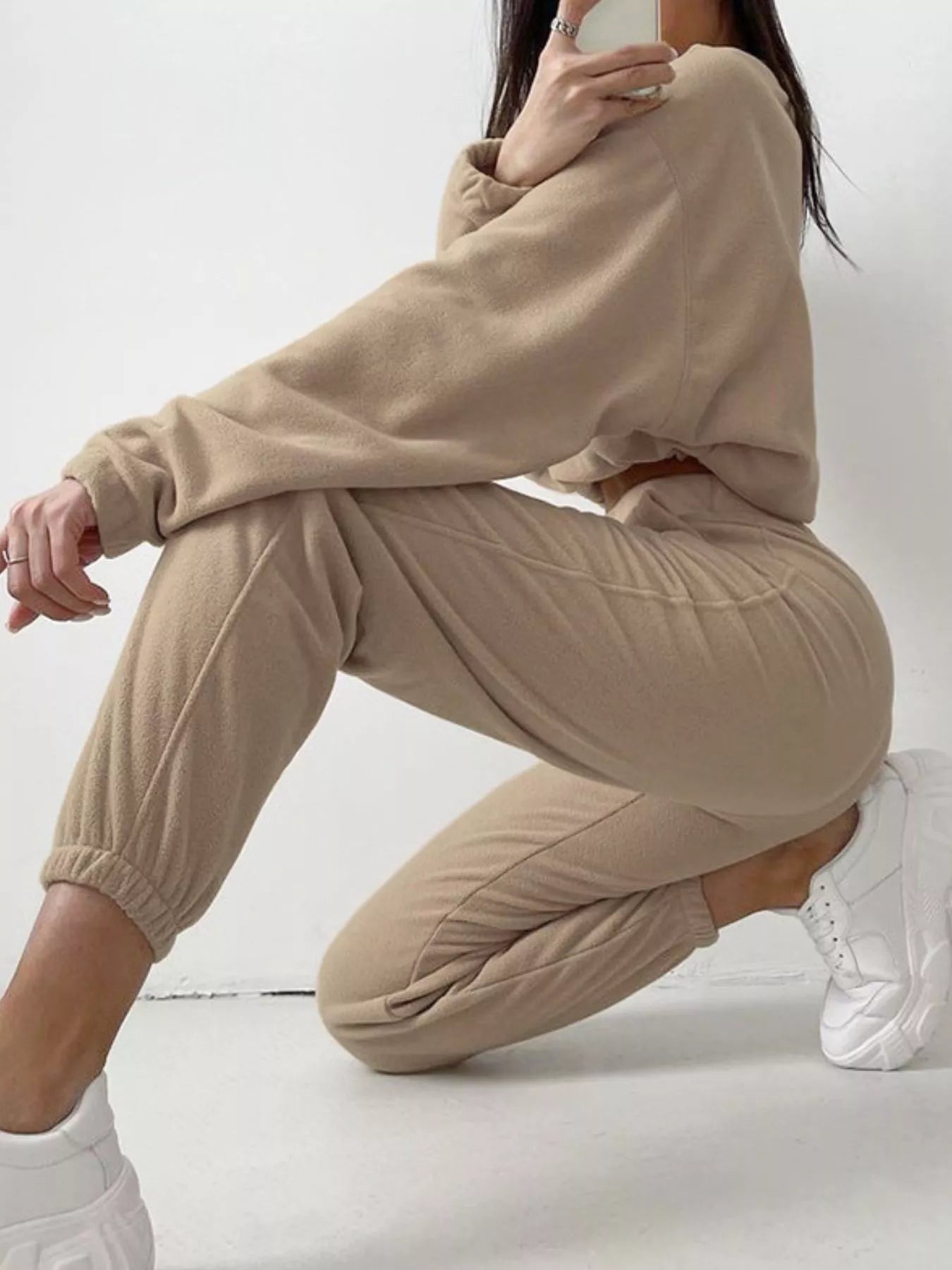 Sarah Express Women's Half Zip Sweatshirt and Pants Set